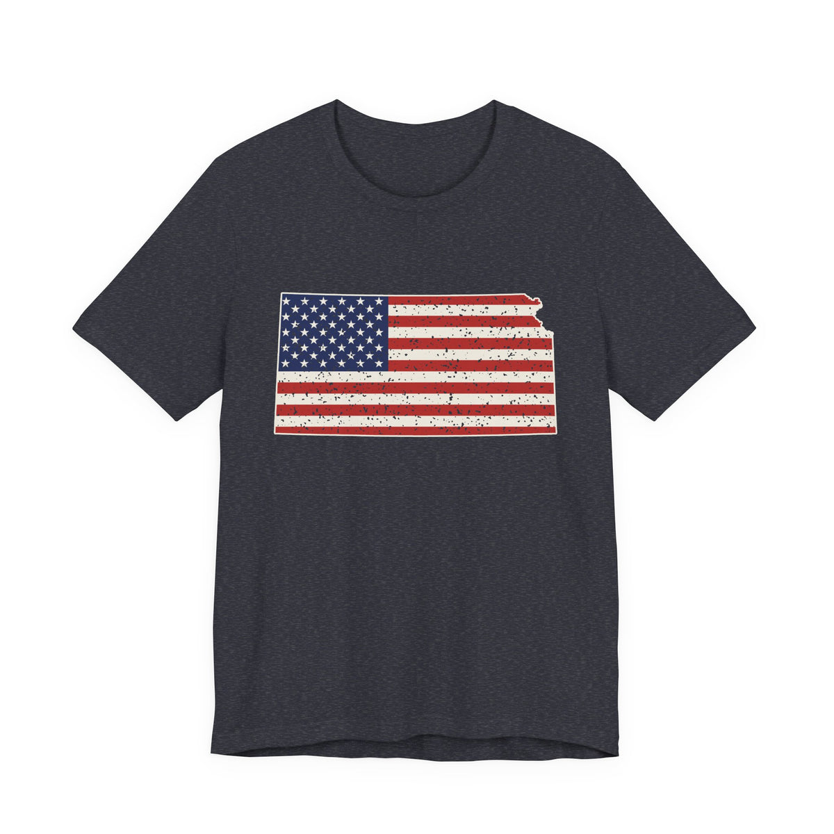 Kansas American Flag Map T-Shirt