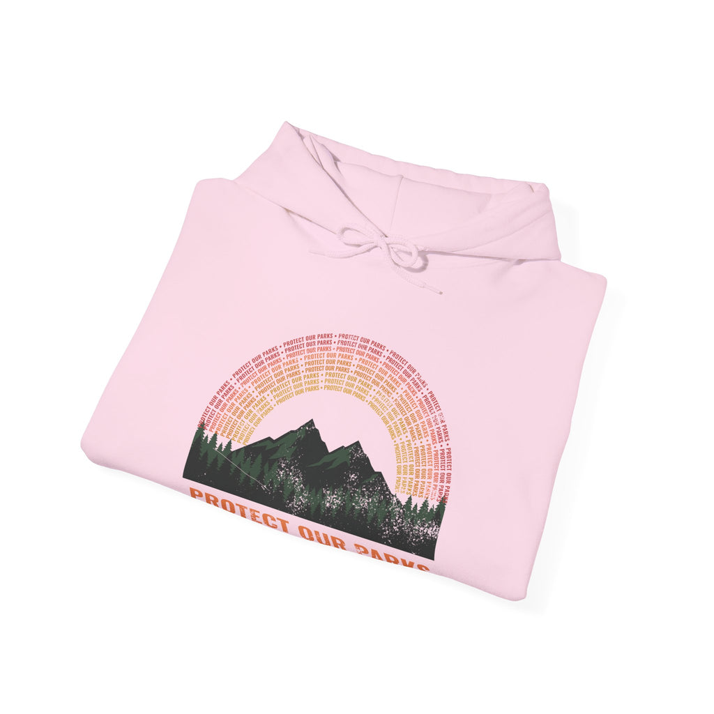 Protect Our Parks Retro Sunset Mountains Hoodie