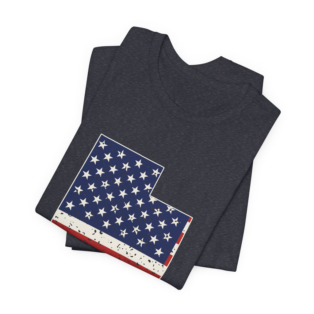 Utah American Flag Map T-Shirt