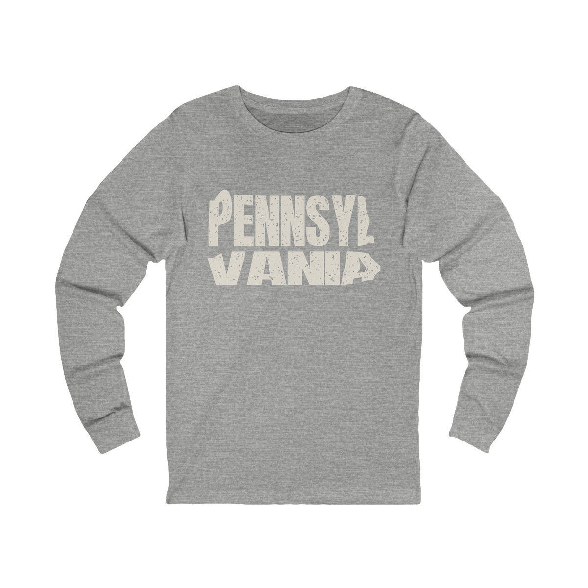 Pennsylvania Vintage Letters Map Long Sleeve Tee