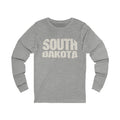 South Dakota Vintage Letters Map Long Sleeve Tee