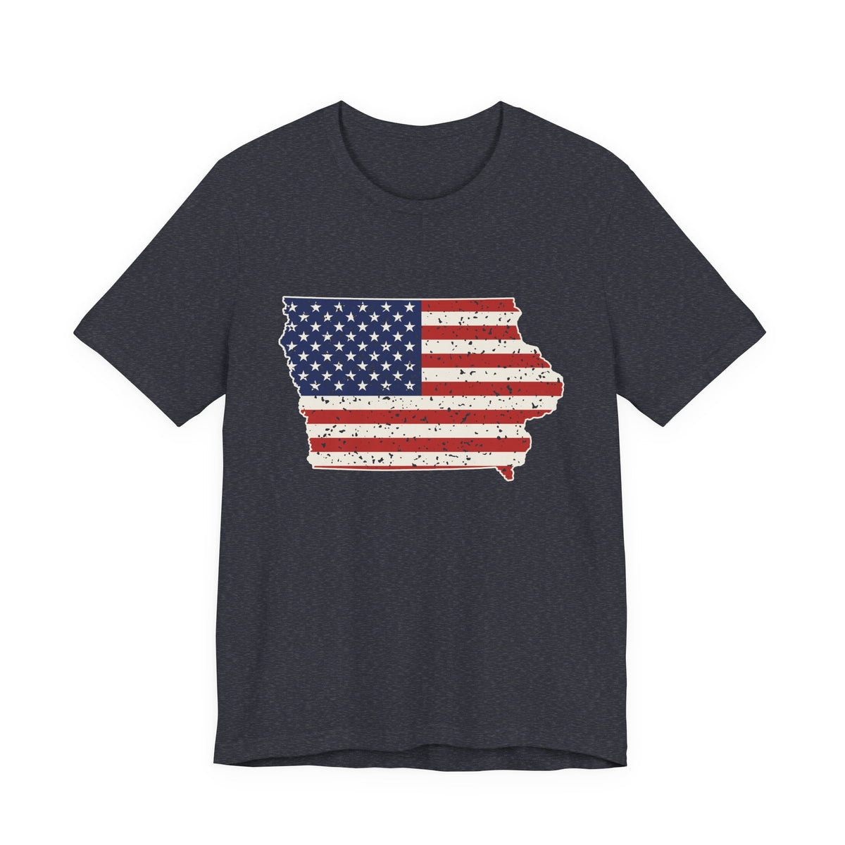Iowa American Flag Map T-Shirt
