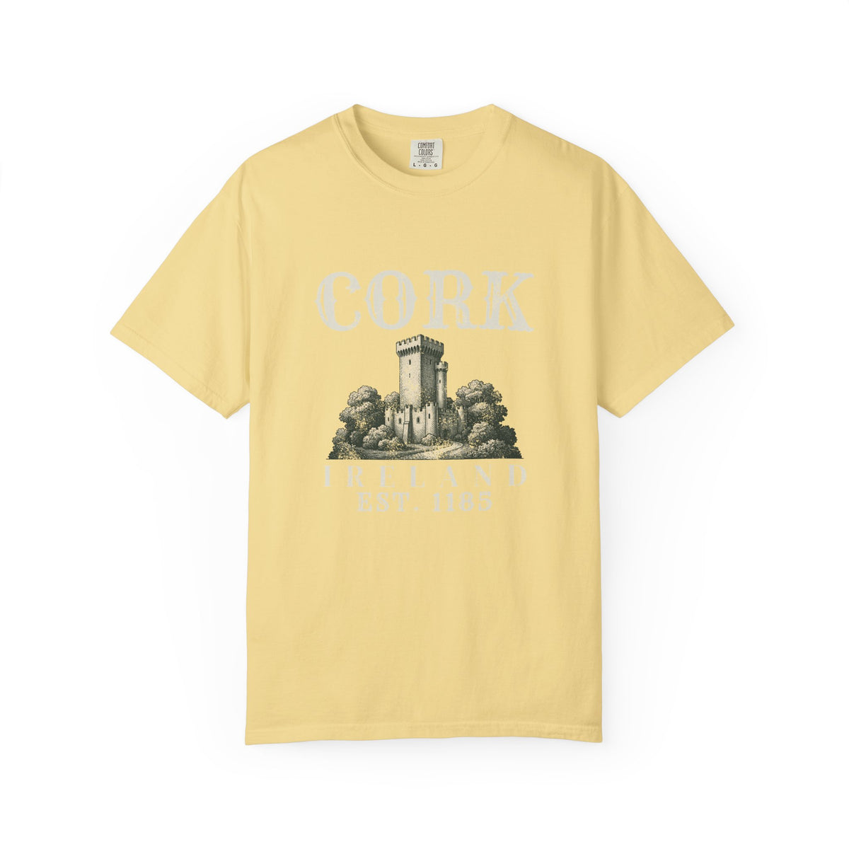 Cork Ireland Est 1185 Castle Sketch T-Shirt