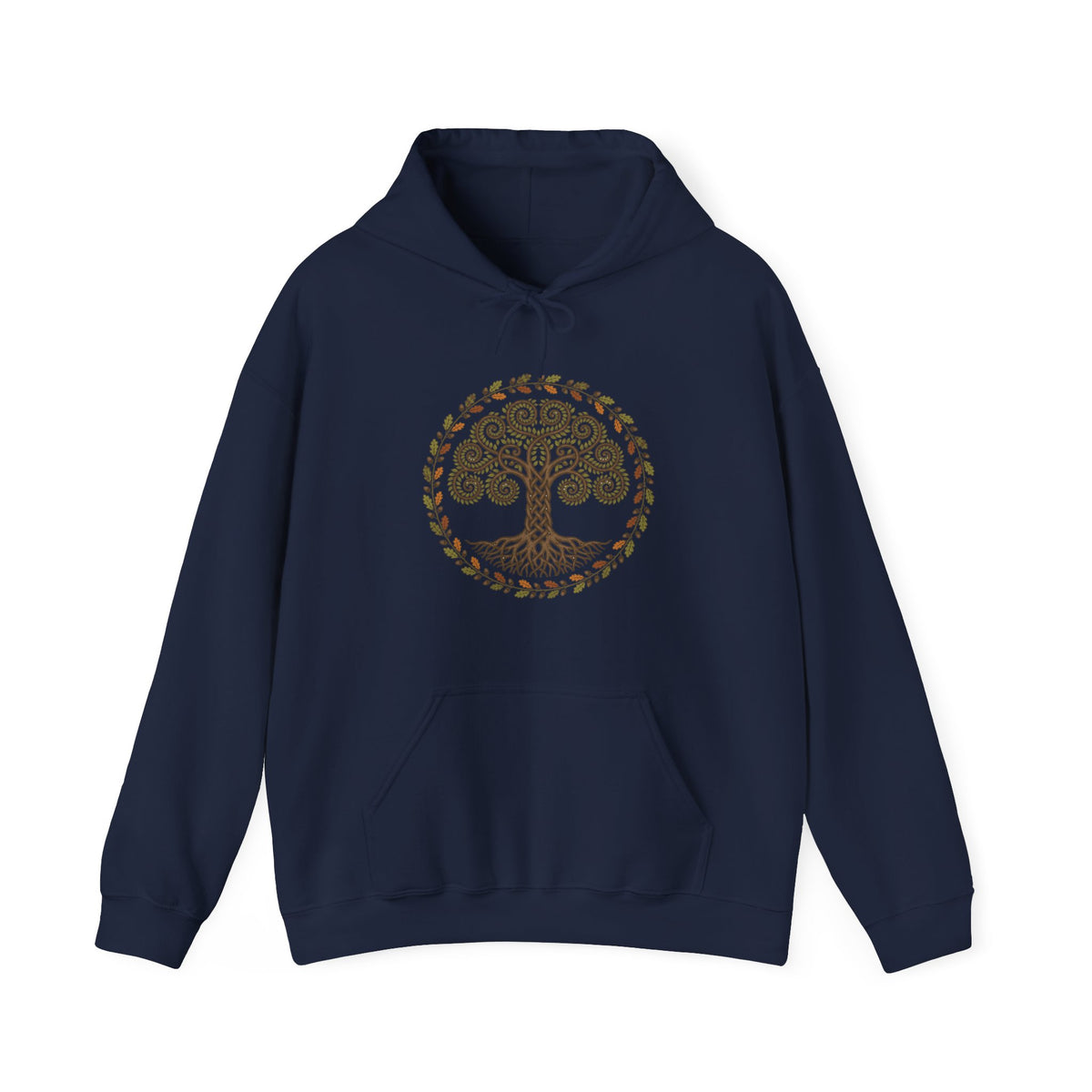 Celtic Tree of Life Autumn Oak Wreath Hoodie