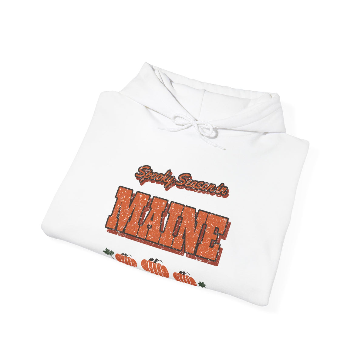 Spooky Season in Maine Vintage Postcard Hoodie