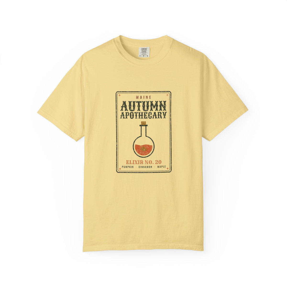 Maine Autumn Apothecary Label T-Shirt