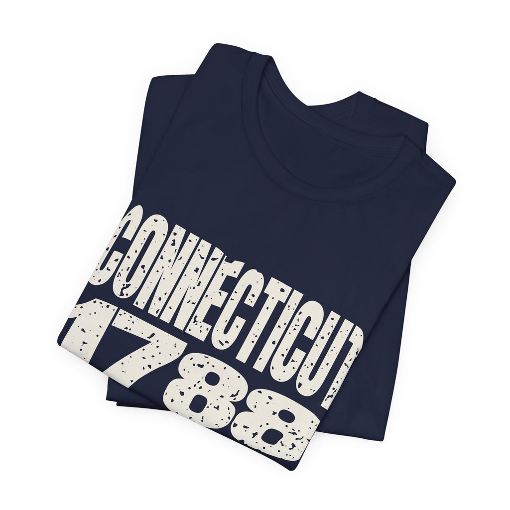 Connecticut Vintage Letters Map T-Shirt