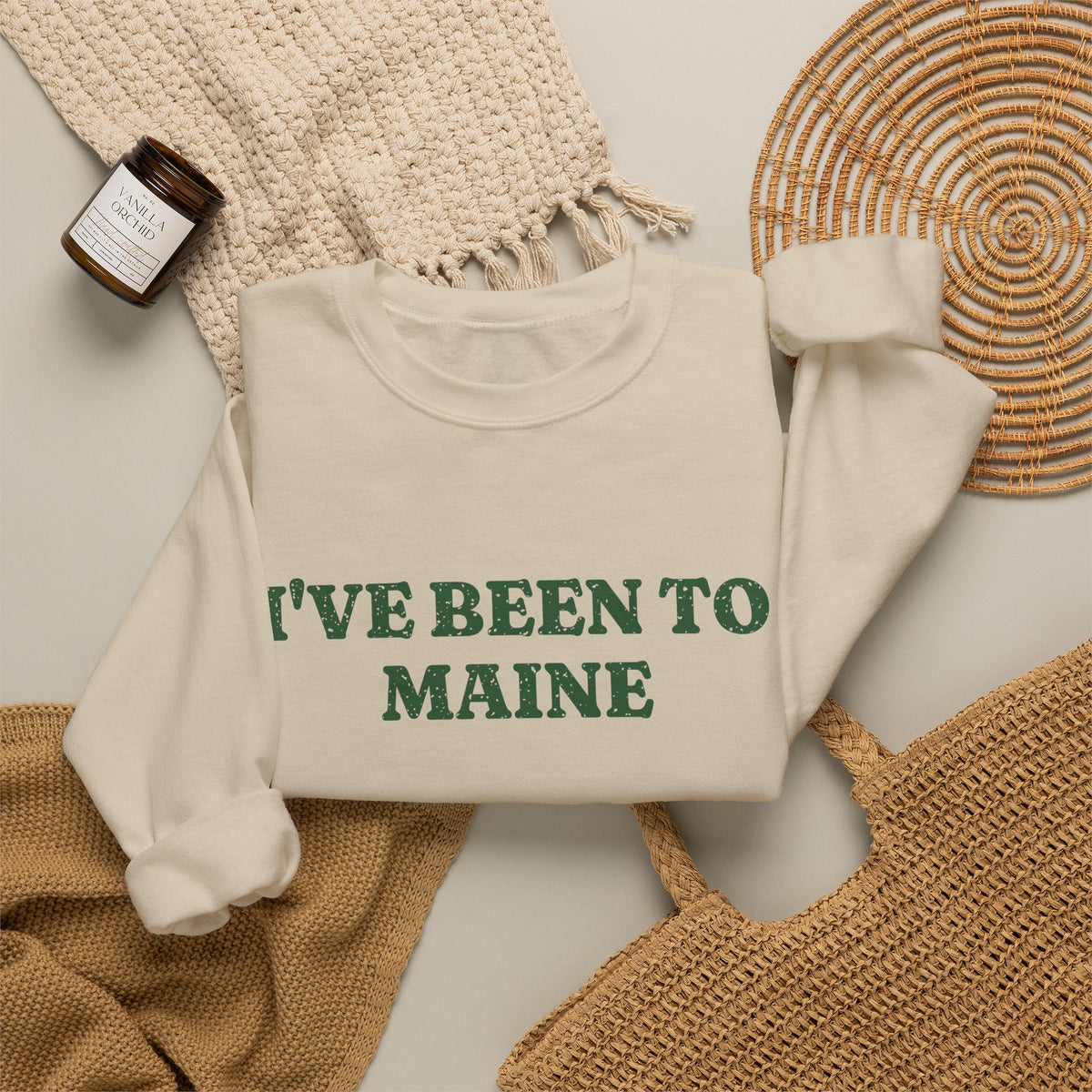I've Been to Maine Vintage Travel Souvenir Crewneck Sweatshirt