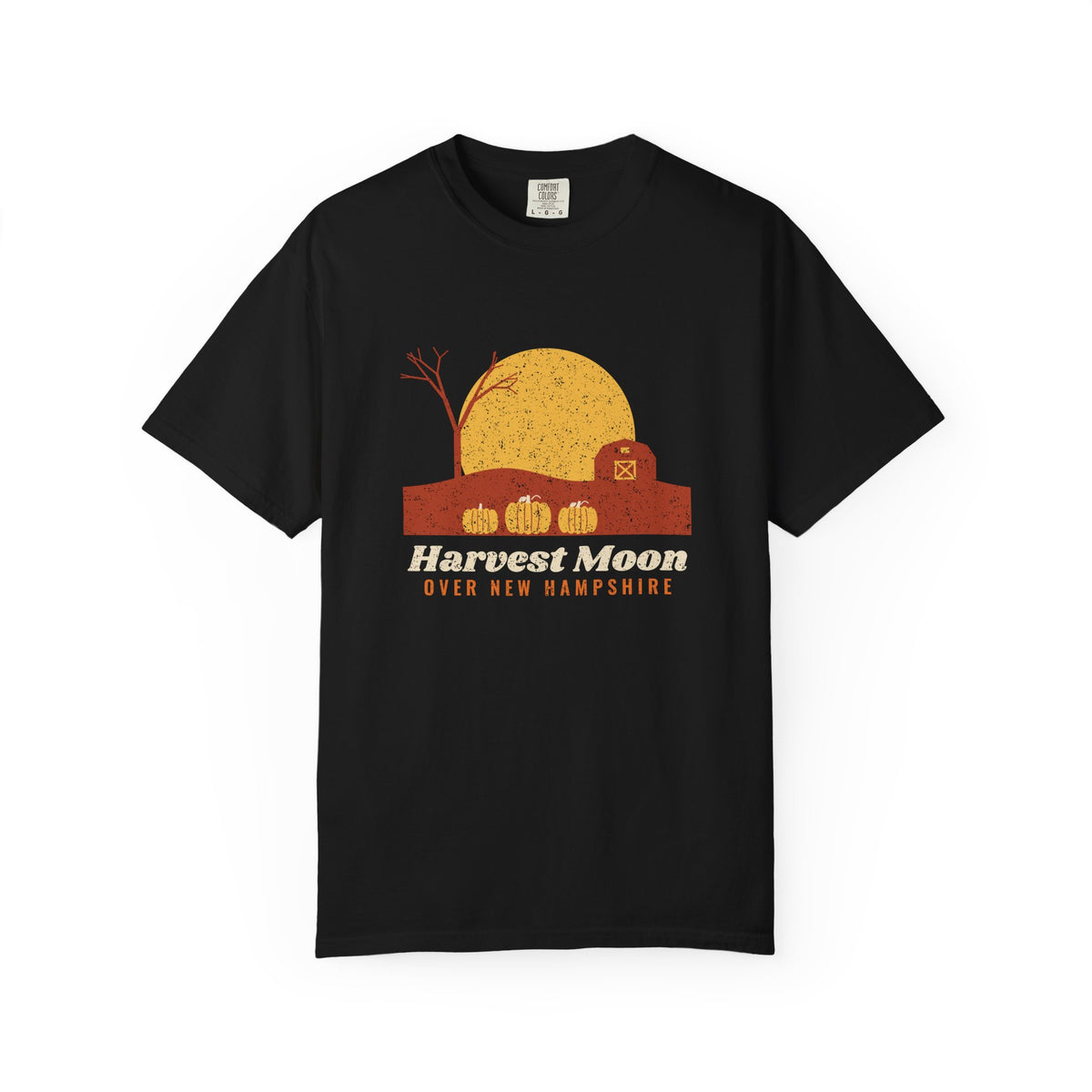 Harvest Moon Over New Hampshire Barn T-Shirt
