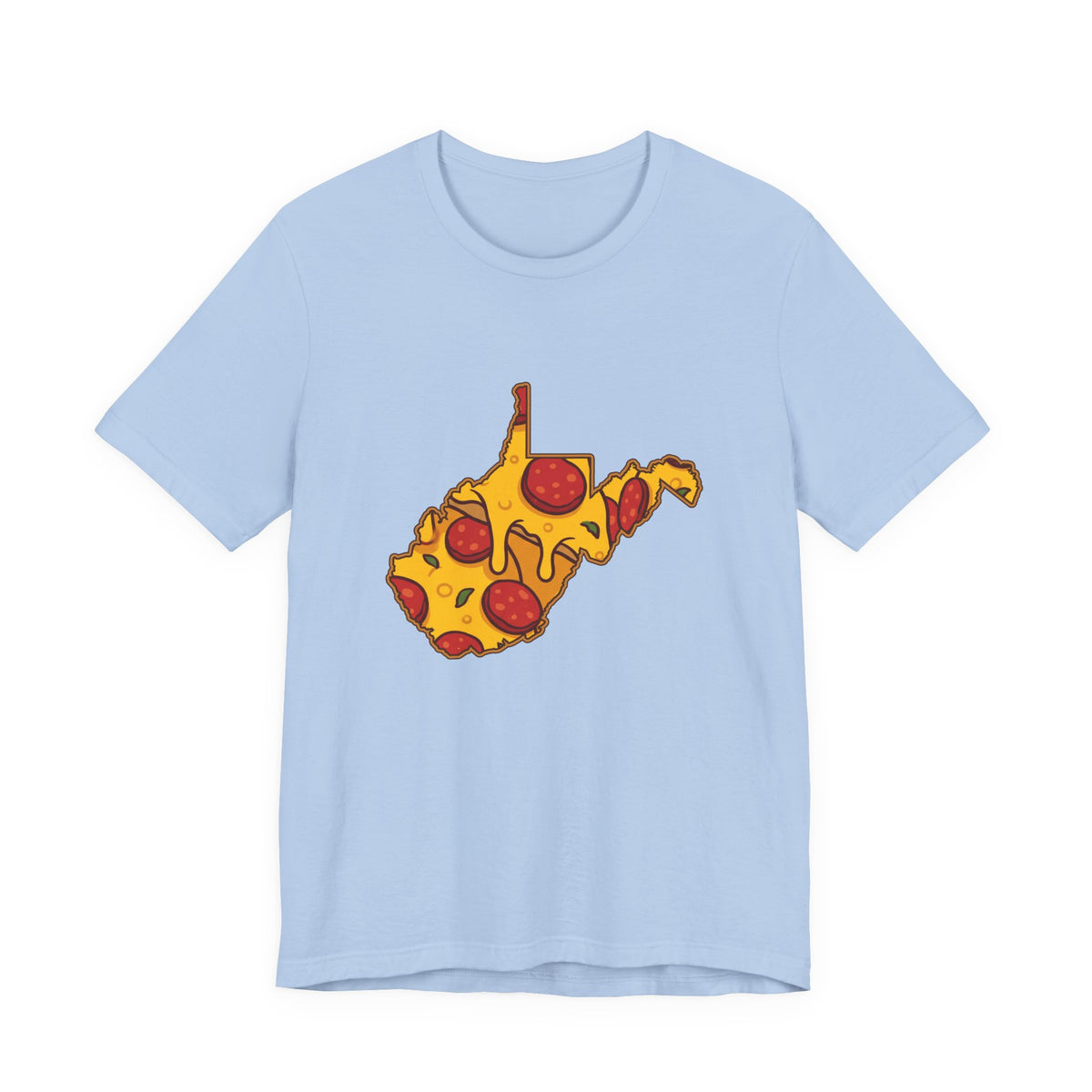 West Virginia Pizza Map T-Shirt