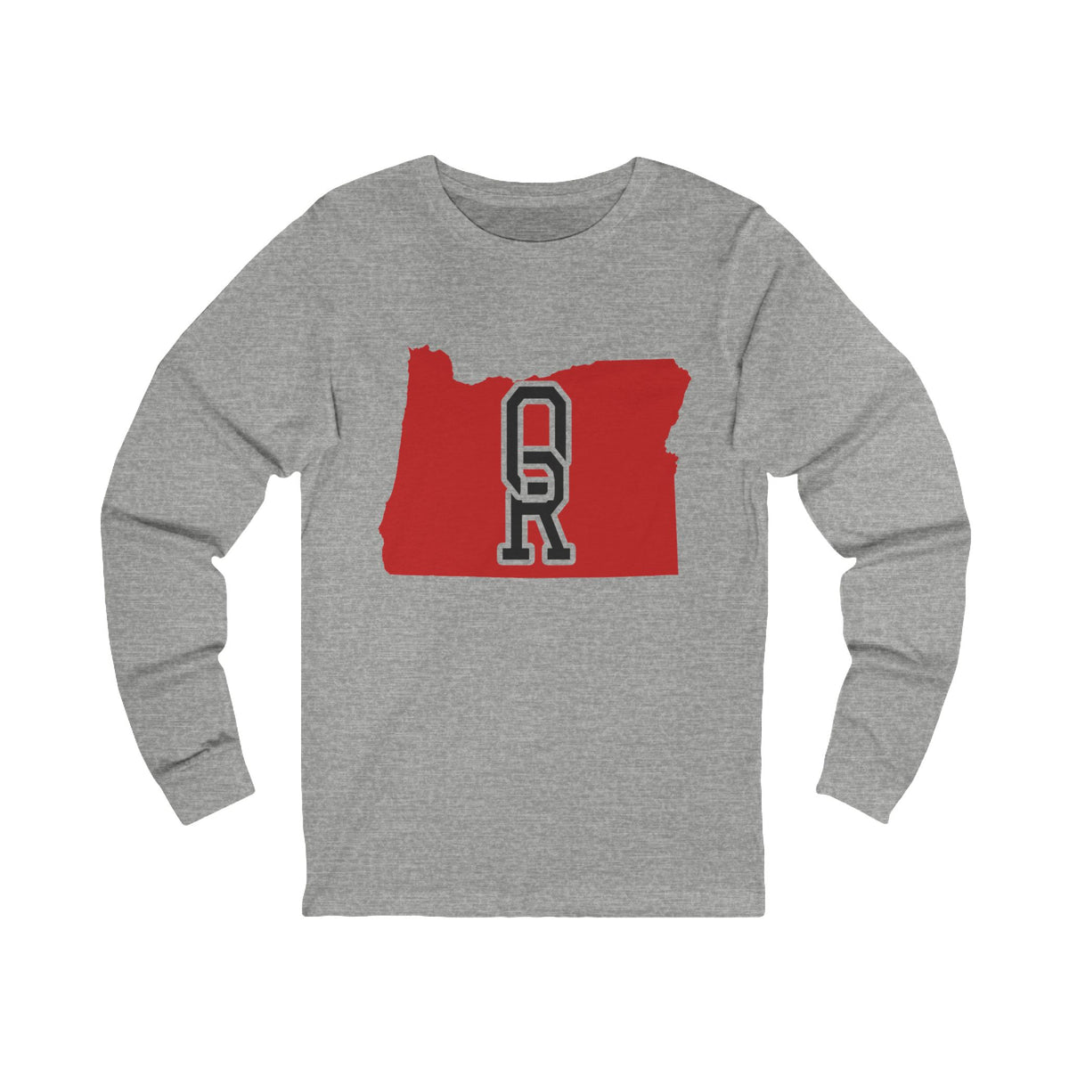 Oregon Varsity Monogram Map Long Sleeve Tee