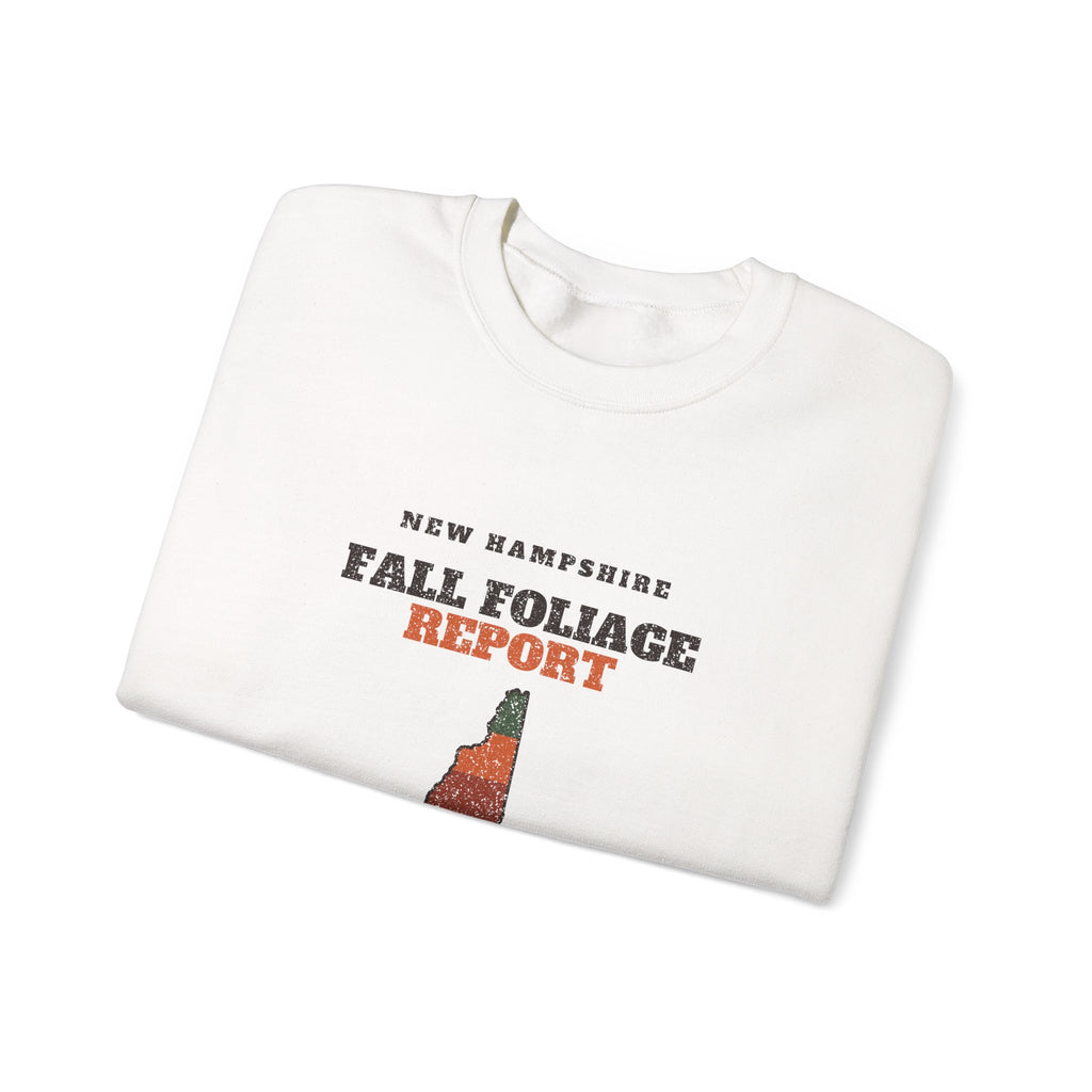 New Hampshire Fall Foliage Report Map Crewneck Sweatshirt