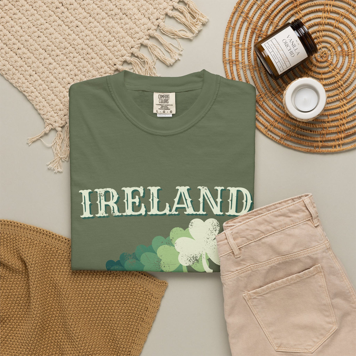 Ireland Est 1937 Vintage Ornate Lettering T-Shirt