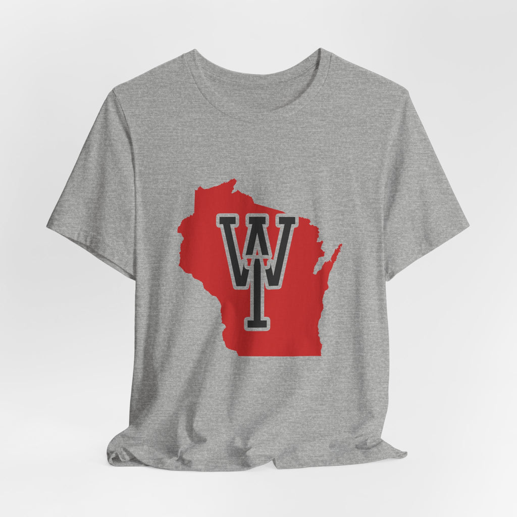 Wisconsin Varsity Monogram Map T-Shirt