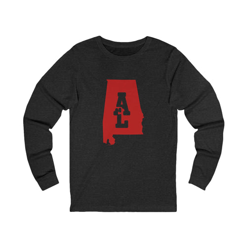 Alabama Varsity Monogram Map Long Sleeve Tee