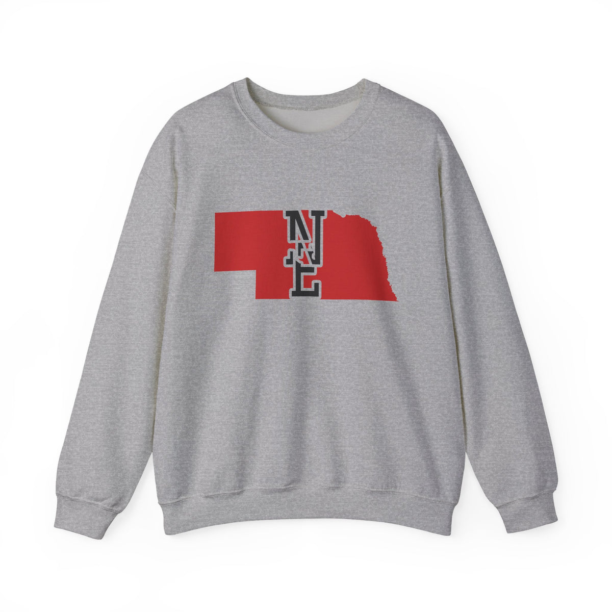 Nebraska Varsity Monogram Map Crewneck Sweatshirt
