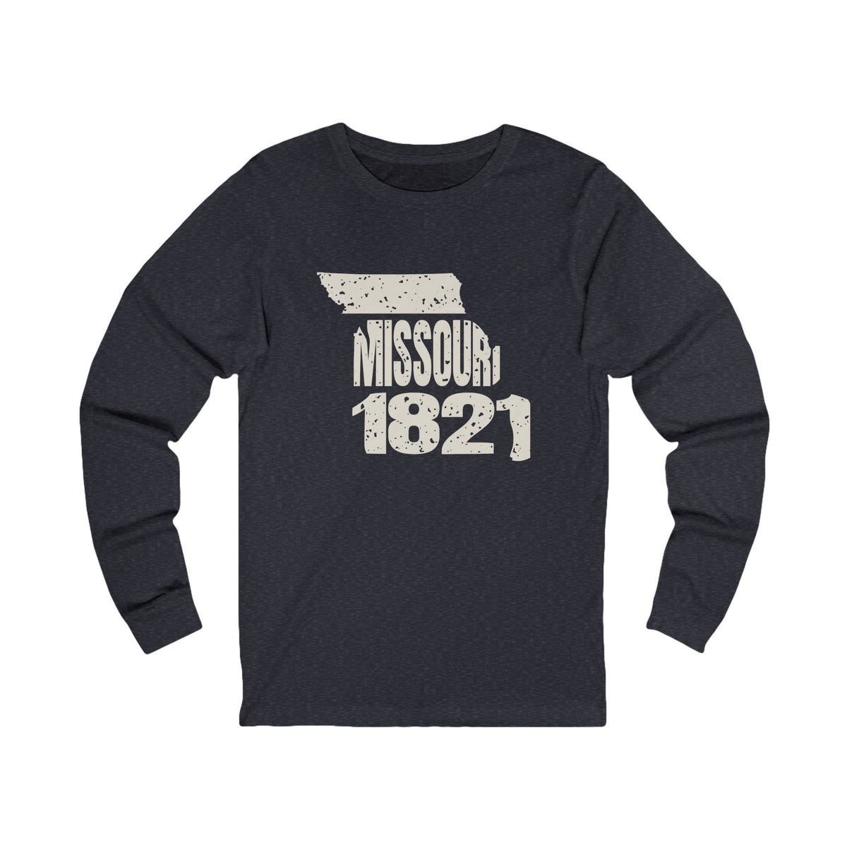 Missouri Vintage Letters Map Long Sleeve Tee