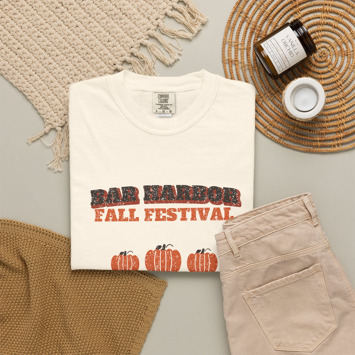 Bar Harbor Maine Fall Festival Hay Wagon T-Shirt