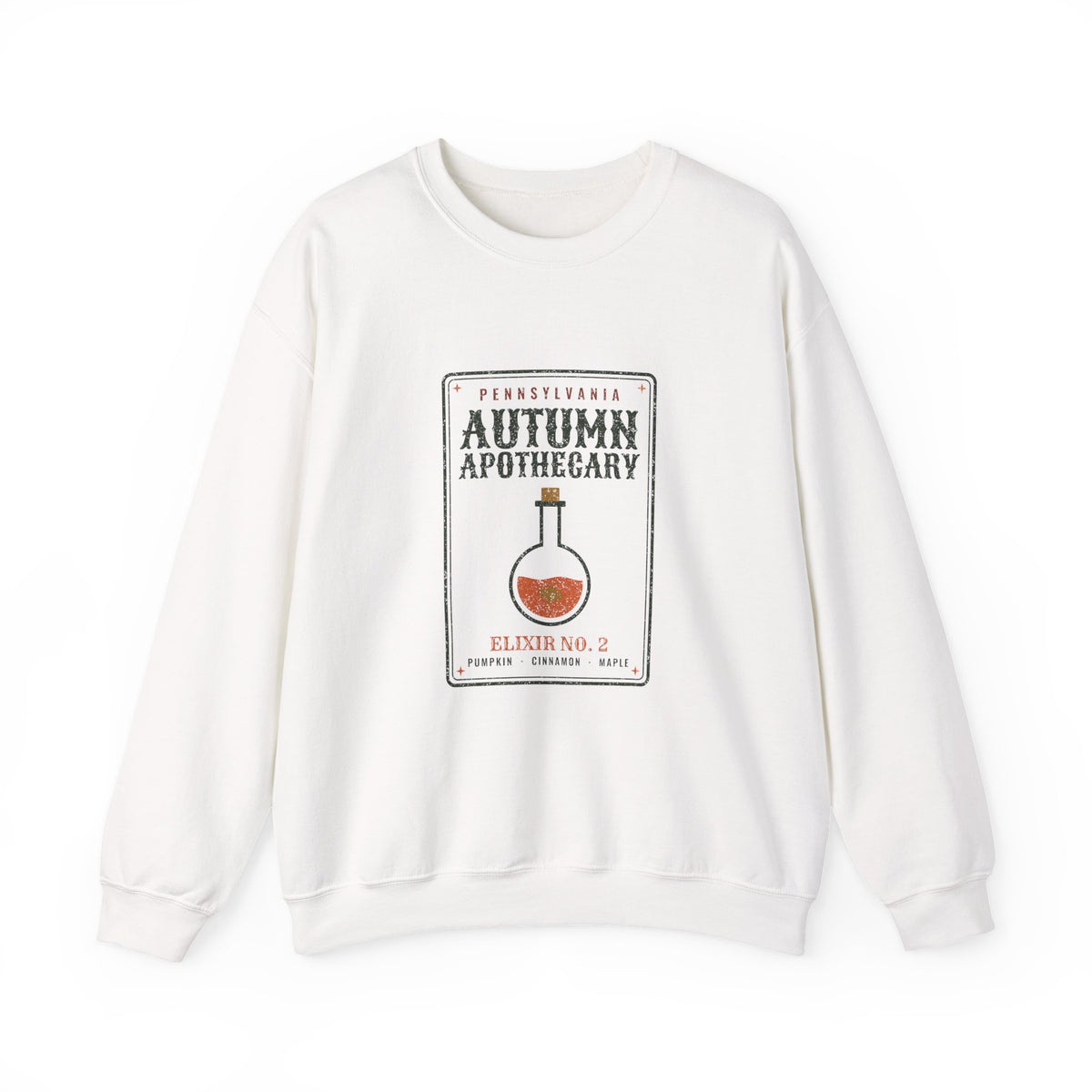 Pennsylvania Autumn Apothecary Label Crewneck Sweatshirt