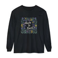 Haste Ye Back Scotland Thistle Wildflowers Long Sleeve Tee