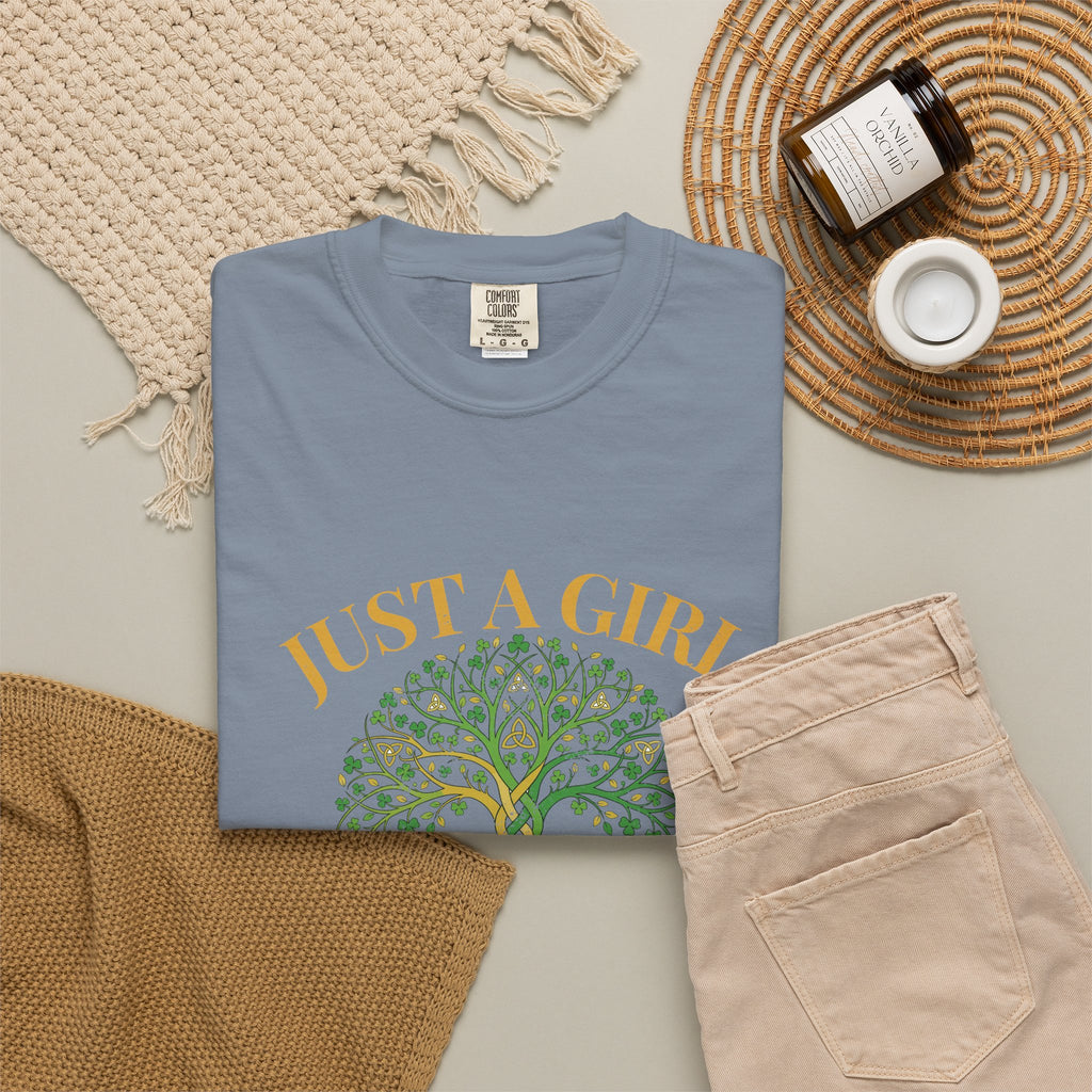 Just a Girl With Irish Roots Tree of Life T-Shirt