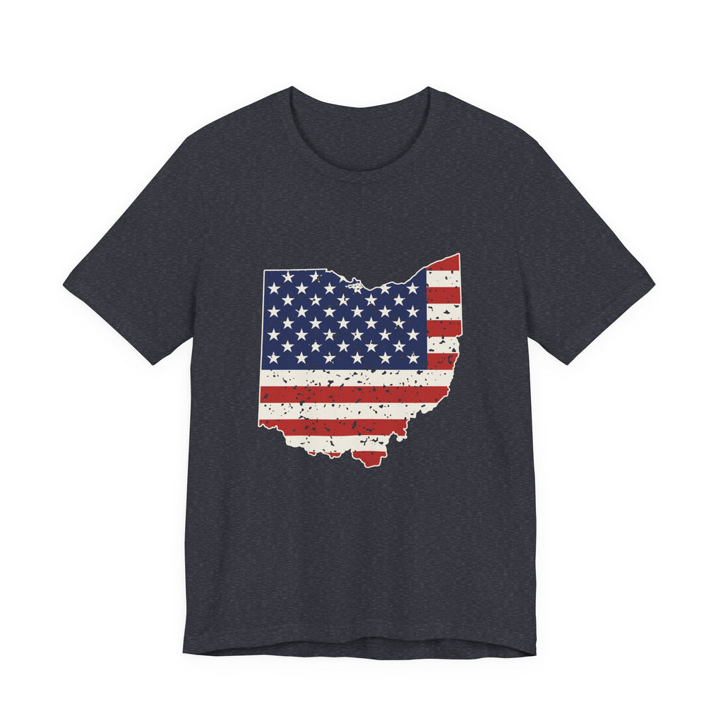 Ohio American Flag Map T-Shirt