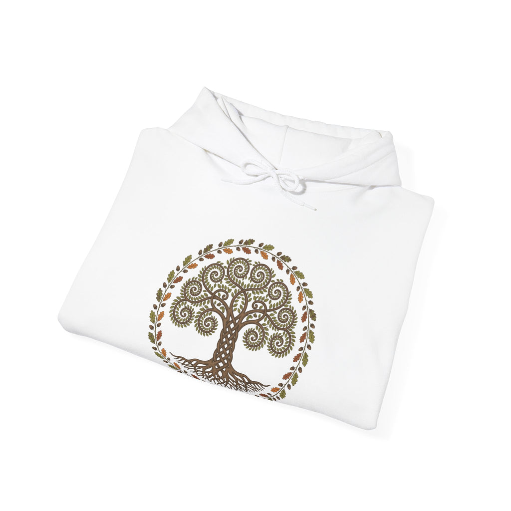 Celtic Tree of Life Autumn Oak Wreath Hoodie