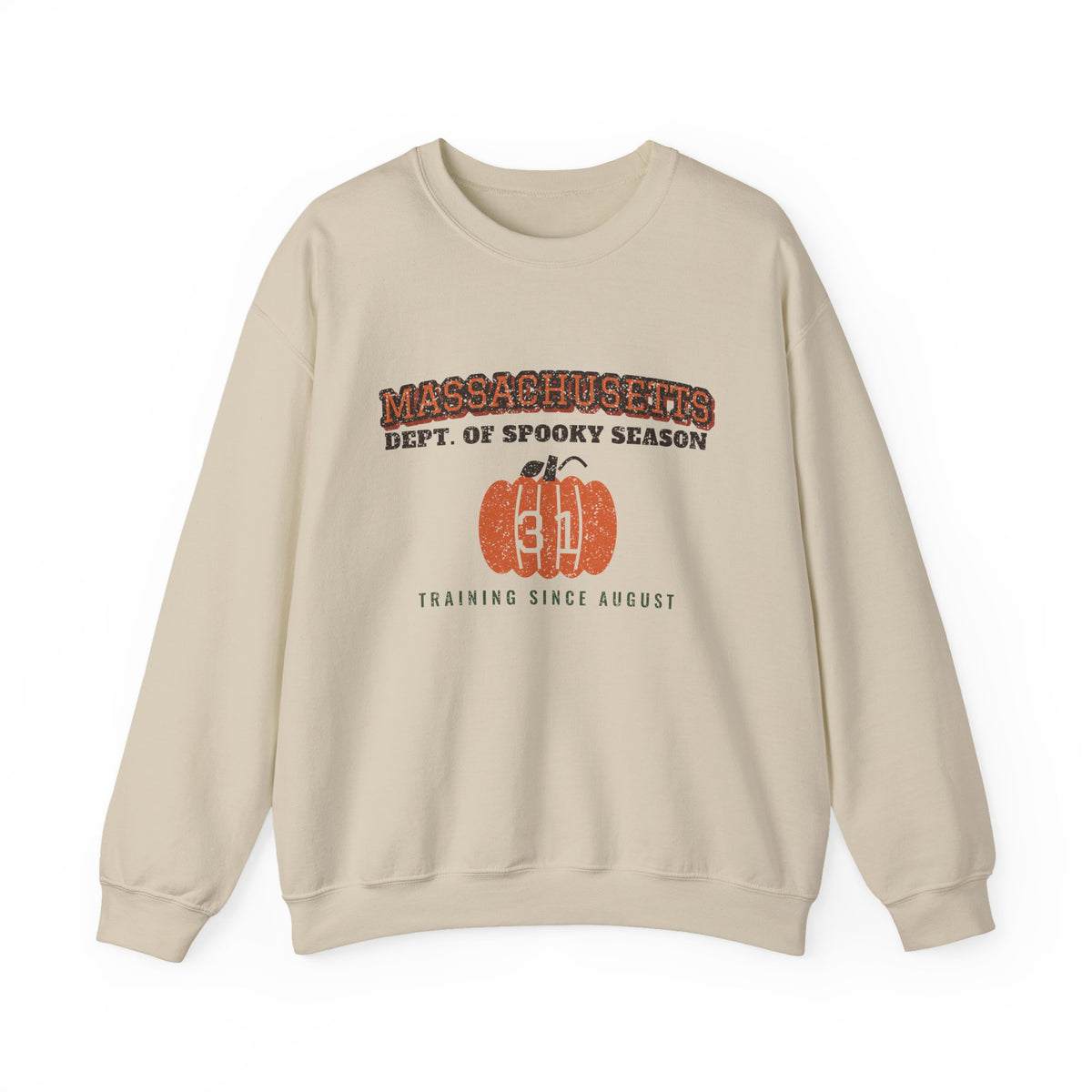 Massachusetts Dept. of Spooky Season Varsity Crewneck Sweatshirt