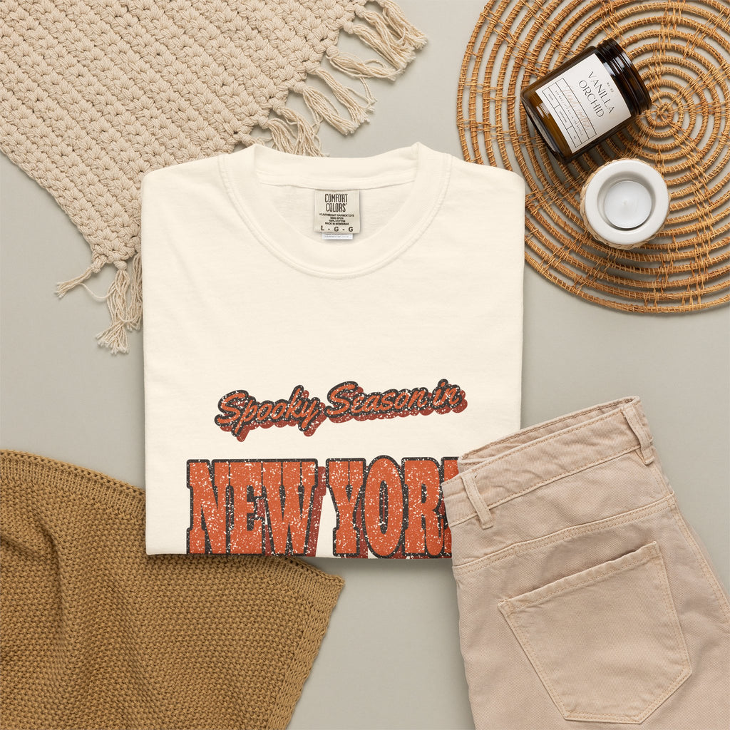 Spooky Season in New York Vintage Postcard T-Shirt