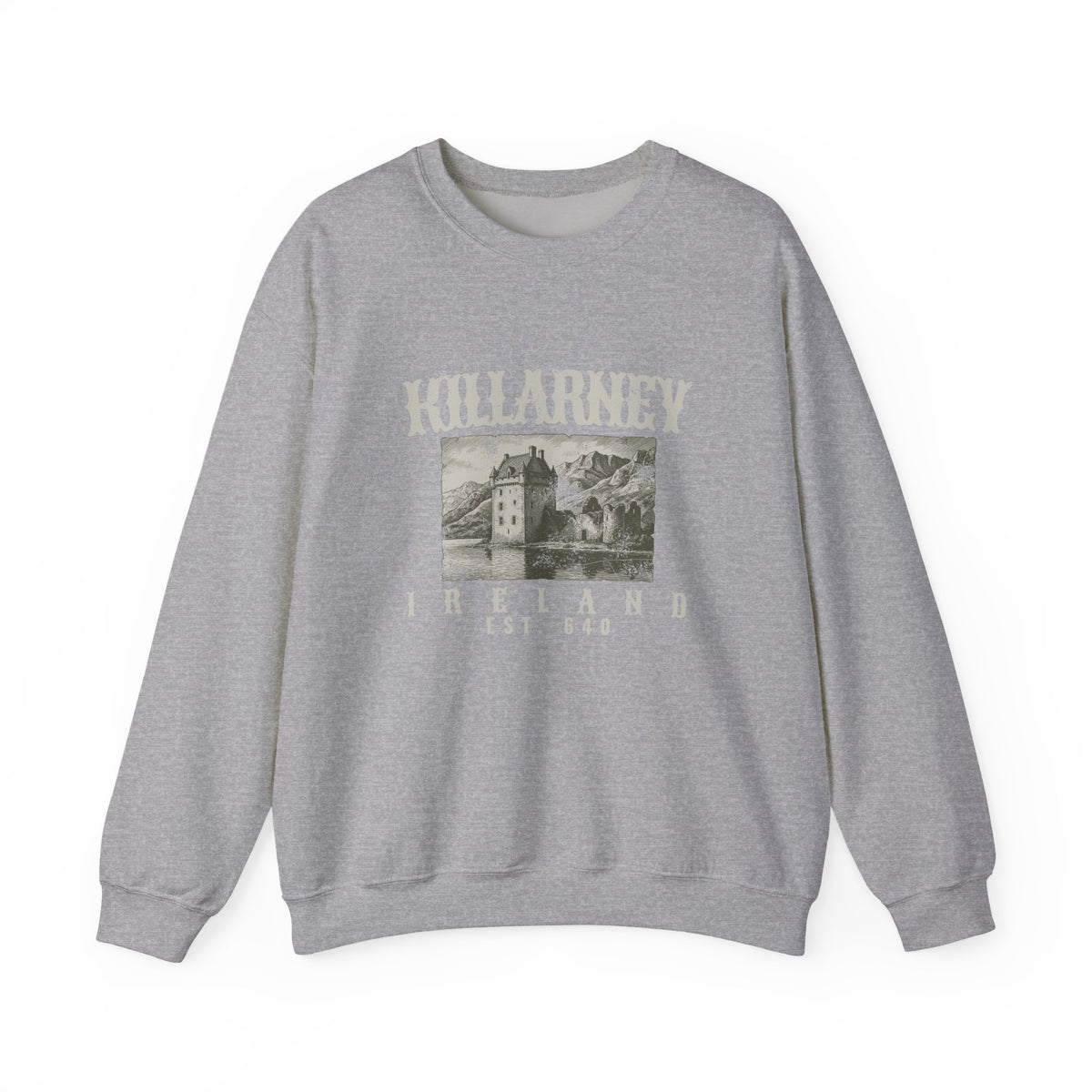 Killarney Ireland Est 640 Lakeside Castle Crewneck Sweatshirt