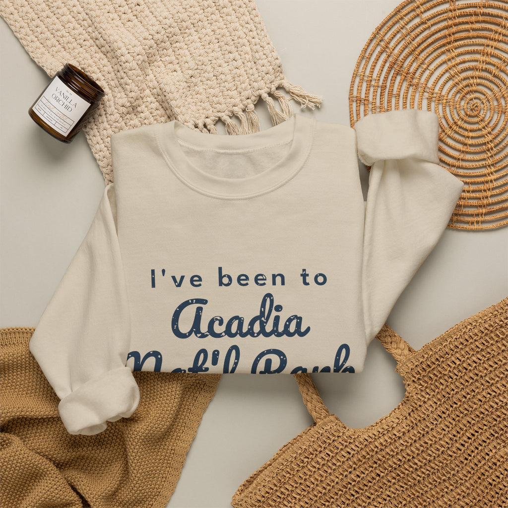 I've Been to Acadia Nat'l Park Vintage Travel Crewneck Sweatshirt