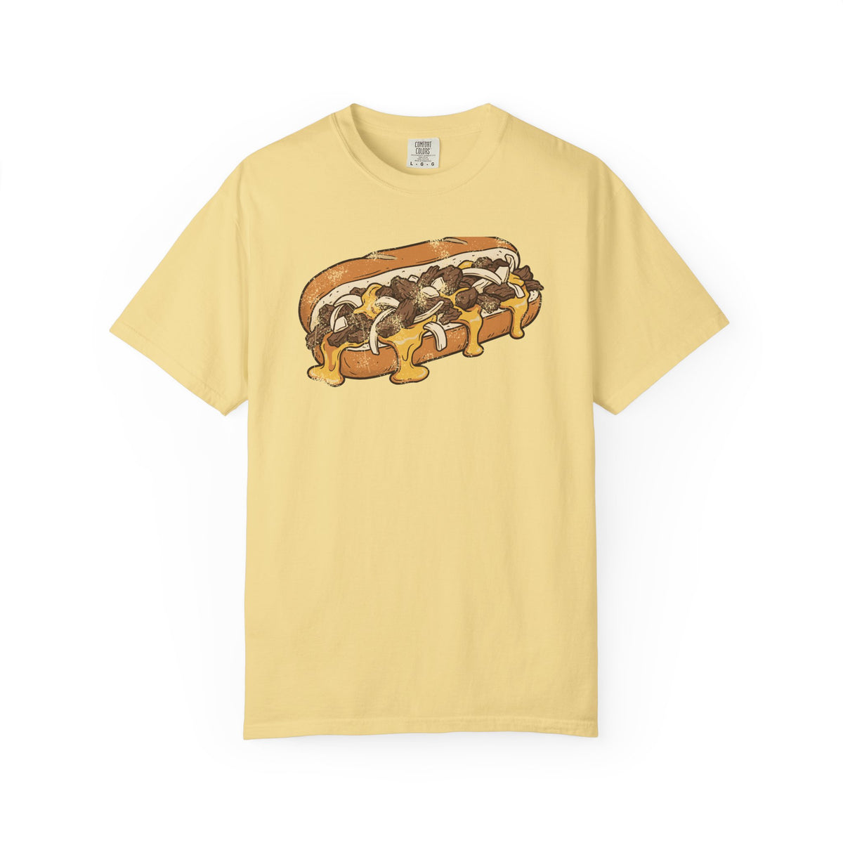 Philly Cheesesteak Retro Food Illustration T-Shirt