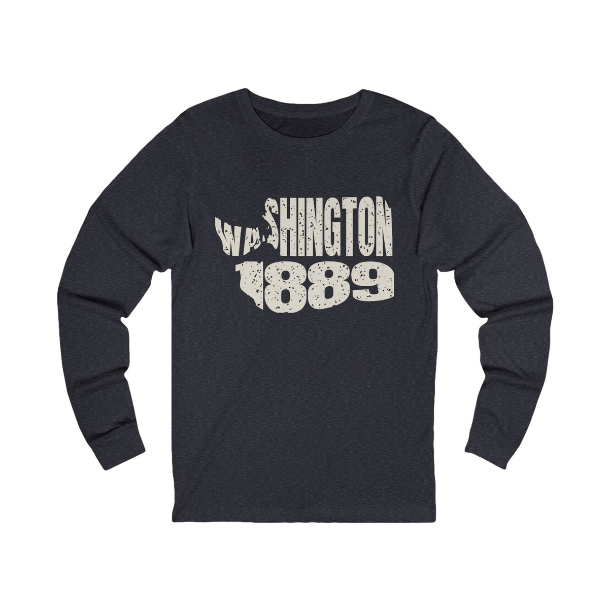 Washington Vintage Letters Map Long Sleeve Tee