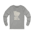 Minnesota Vintage Letters Map Long Sleeve Tee
