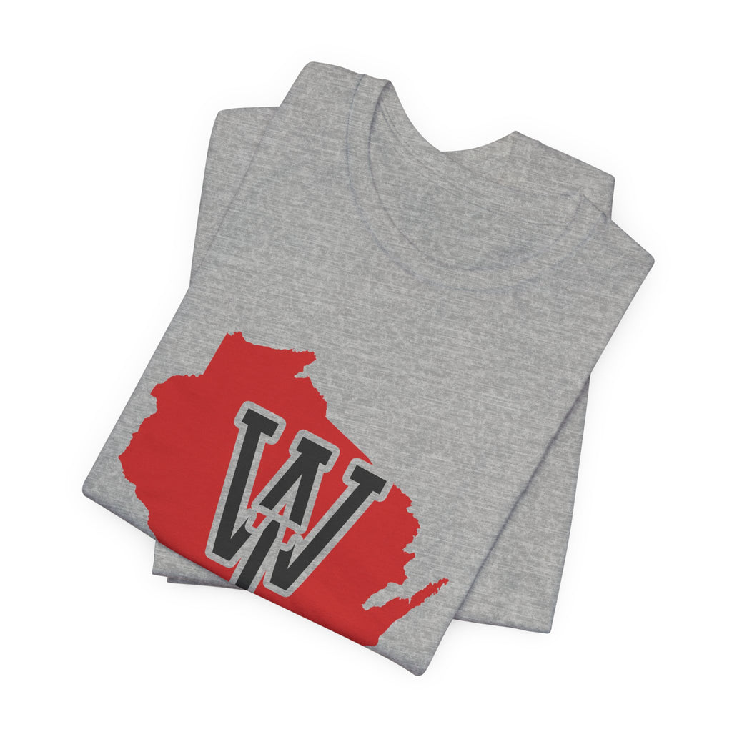 Wisconsin Varsity Monogram Map T-Shirt