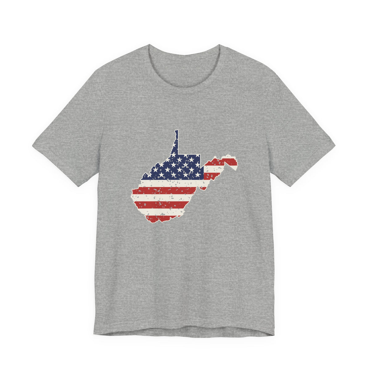 West Virginia American Flag Map T-Shirt