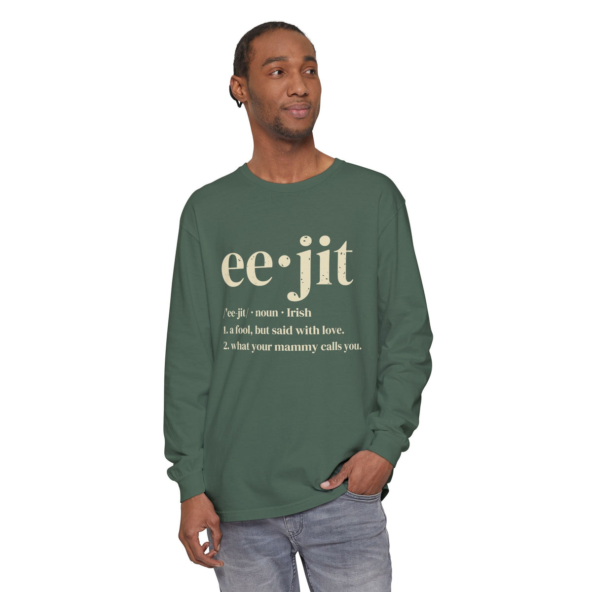 Eejit Irish Slang Dictionary Definition Long Sleeve Tee