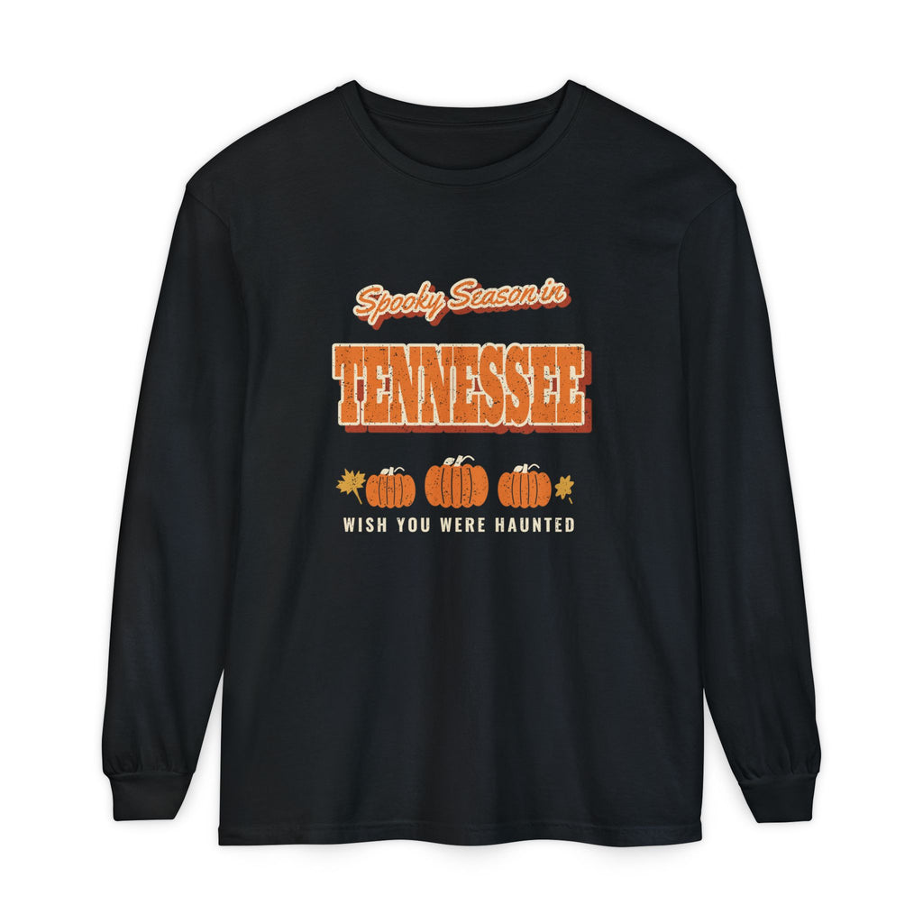 Spooky Season in Tennessee Vintage Postcard Long Sleeve Tee