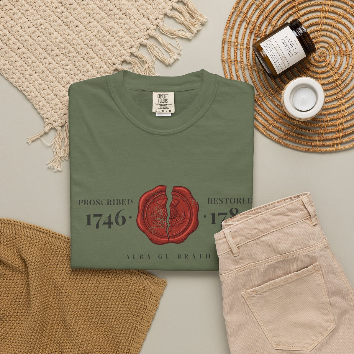 Proscribed 1746 Restored 1782 Alba Gu Bràth Thistle Seal T-Shirt