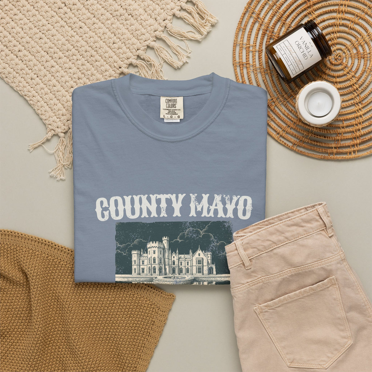 County Mayo Ireland Est 1585 Lakeside Castle T-Shirt