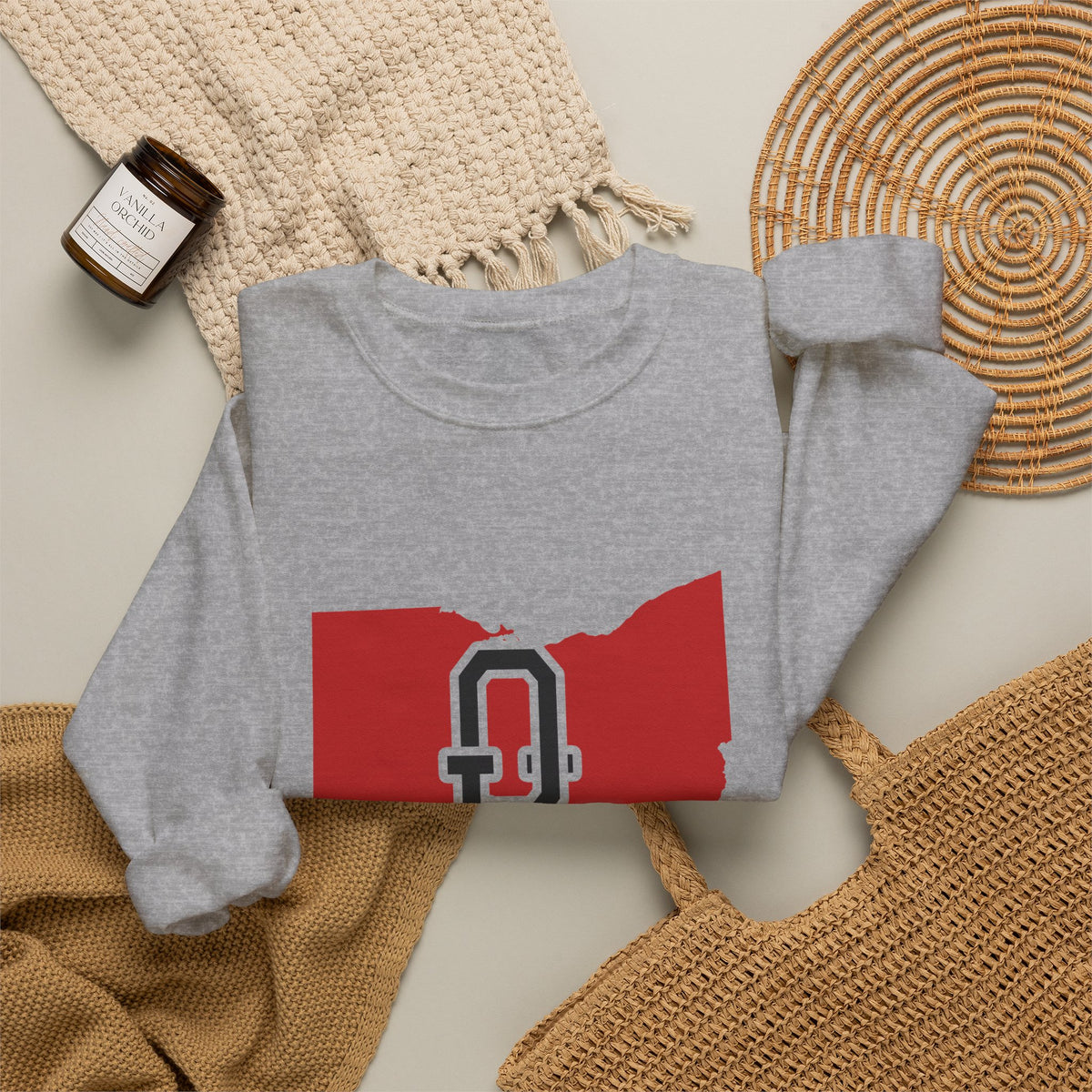 Ohio Varsity Monogram Map Crewneck Sweatshirt