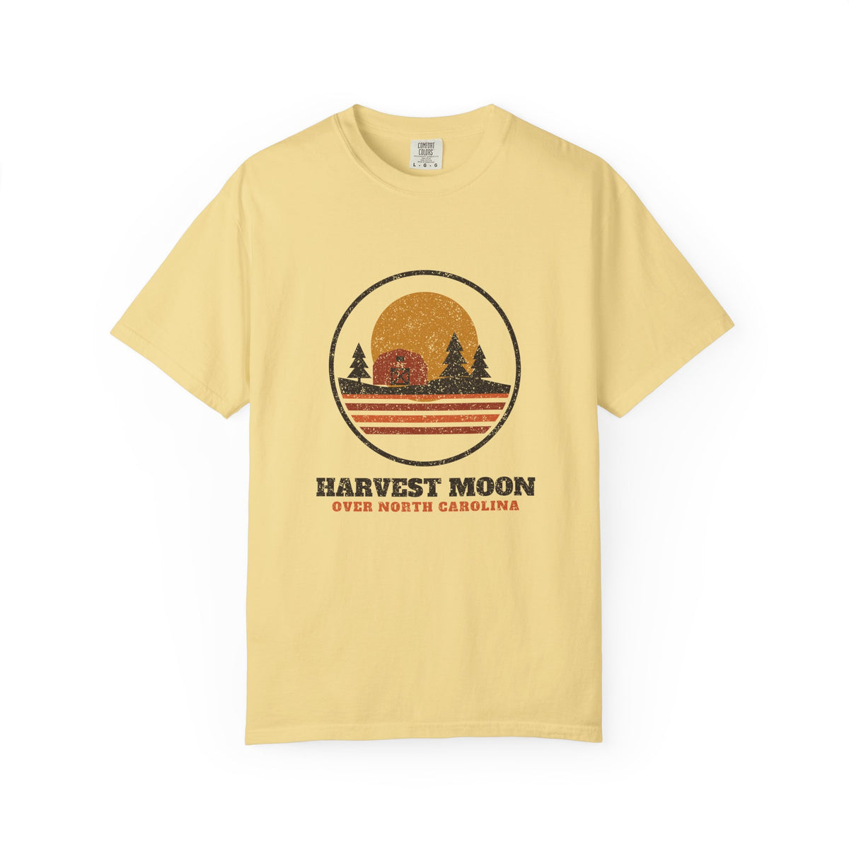 Harvest Moon Over North Carolina Retro Badge T-Shirt