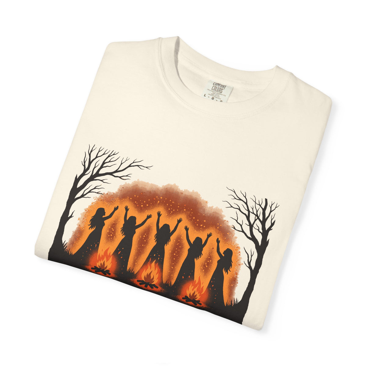 Women Dancing Around Bonfires Night Silhouettes T-Shirt
