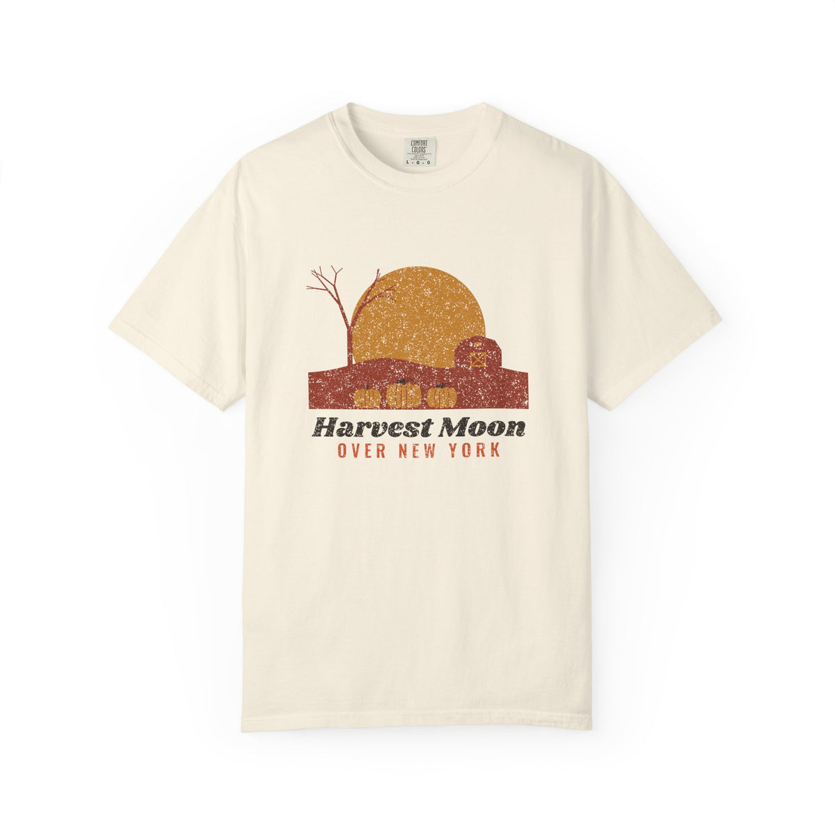 Harvest Moon Over New York Barn T-Shirt
