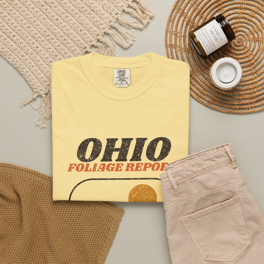 Ohio Foliage Report Retro Landscape T-Shirt