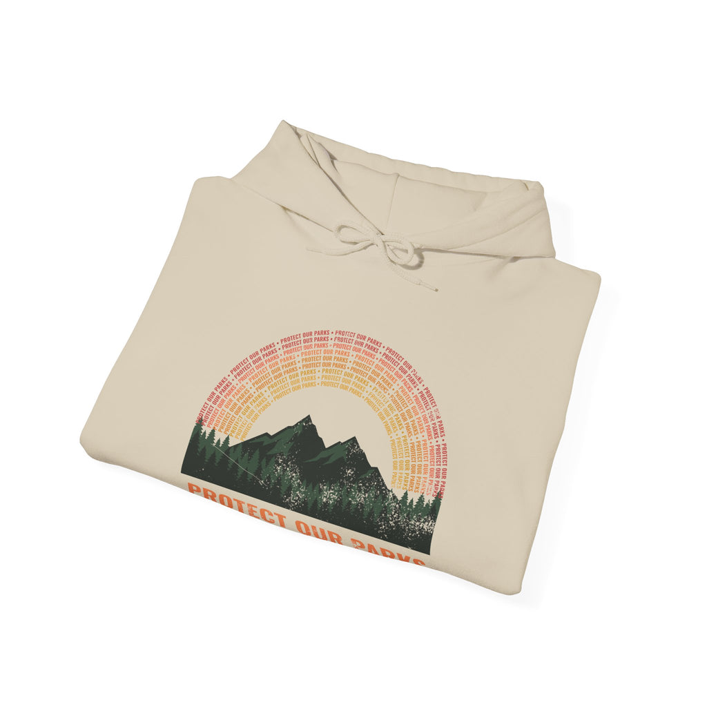 Protect Our Parks Retro Sunset Mountains Hoodie
