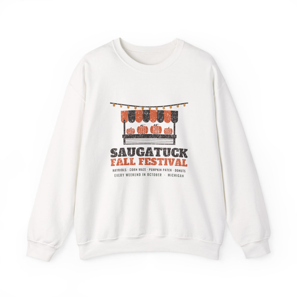 Saugatuck Michigan Fall Festival Farm Stand Crewneck Sweatshirt
