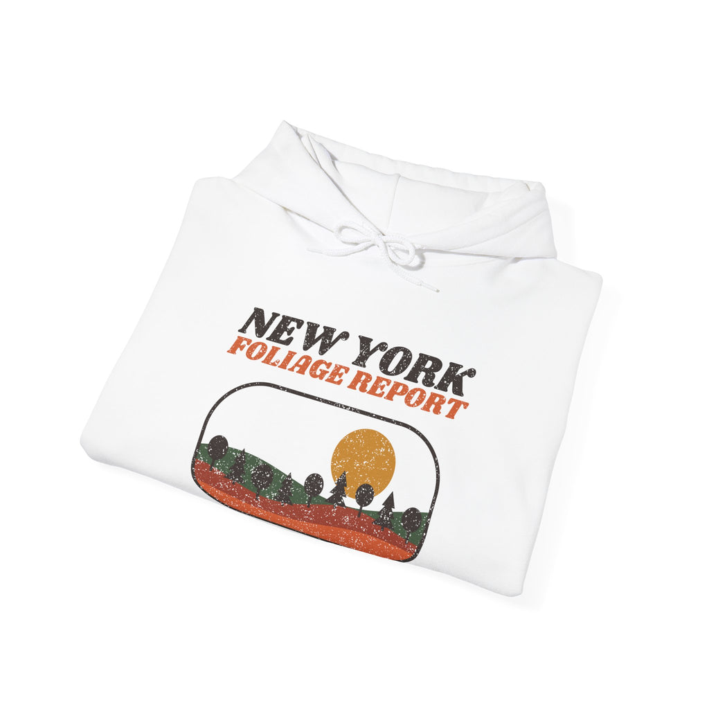 New York Foliage Report Retro Landscape Hoodie