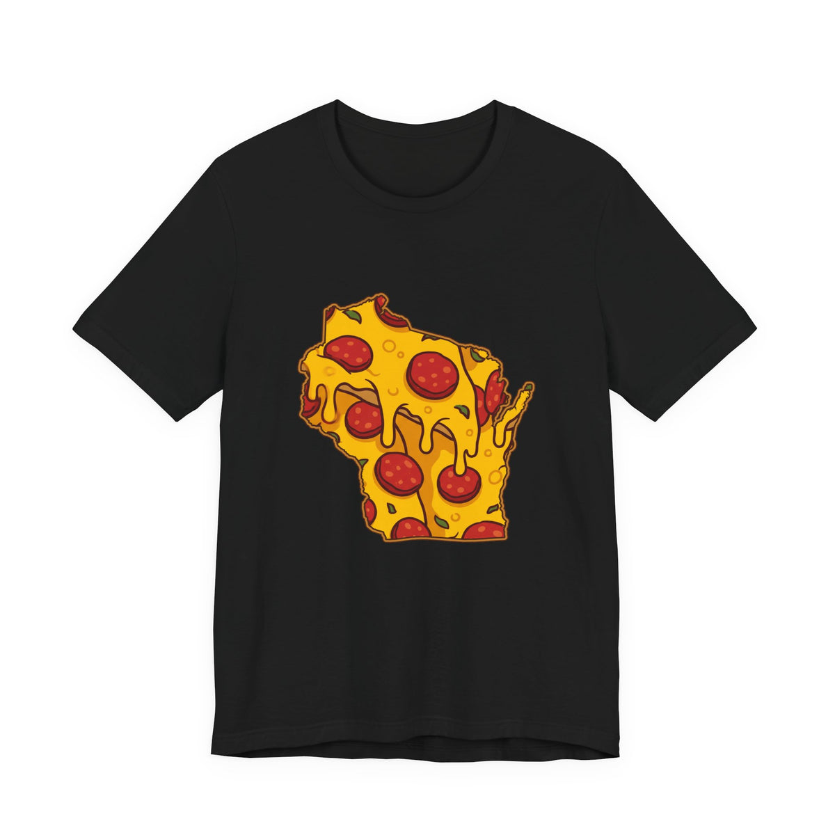 Wisconsin Pizza Map T-Shirt