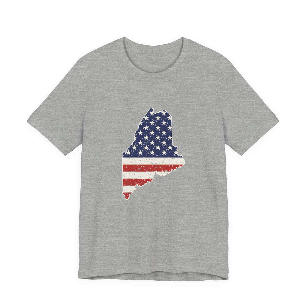 Maine American Flag Map T-Shirt